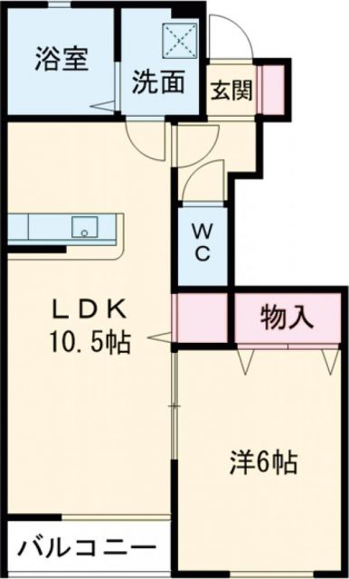 栃木市大平町富田のアパートの間取り