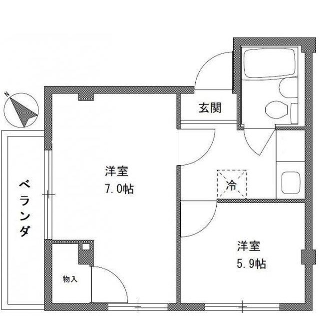 足立区島根のマンションの間取り