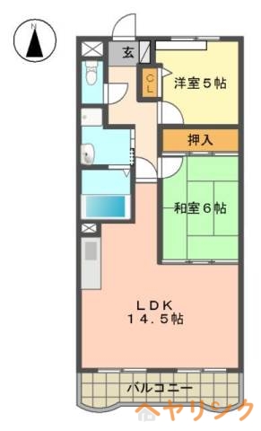 日進市岩崎台のマンションの間取り