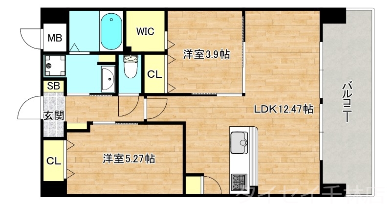 【大阪市城東区関目のマンションの間取り】