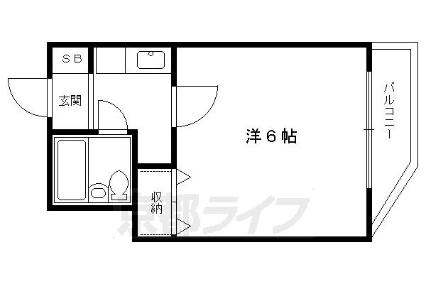 京都市北区大宮中林町のマンションの間取り