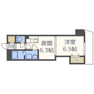 札幌市北区北十九条西のマンションの間取り