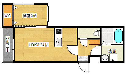 MOVE庚午北弐番館の間取り