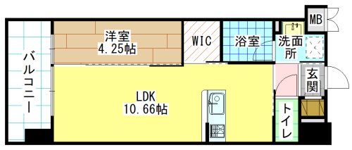 北九州市八幡西区西神原町のマンションの間取り