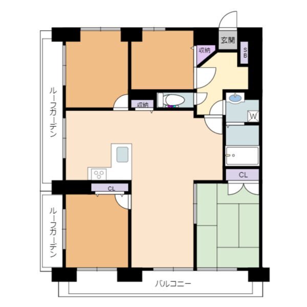 名古屋市中区正木のマンションの間取り