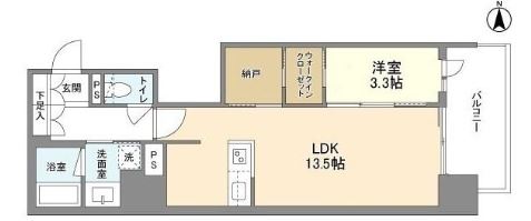 RJRプレシア南堀江の間取り