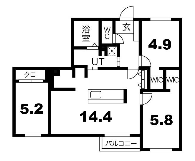 RITZ GRANDE 菊水上町の間取り