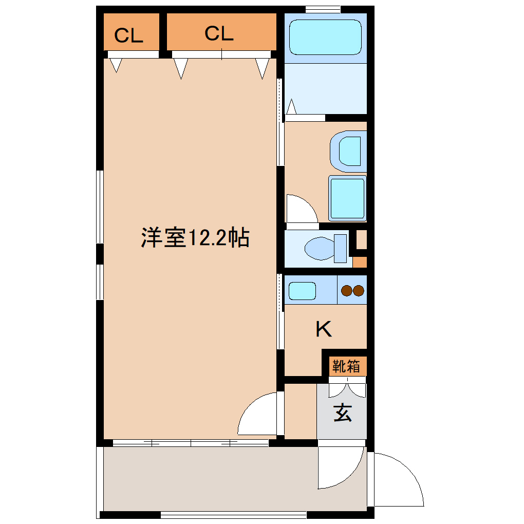 奈良市今小路町のマンションの間取り