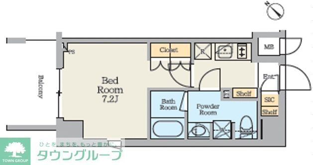 台東区蔵前のマンションの間取り