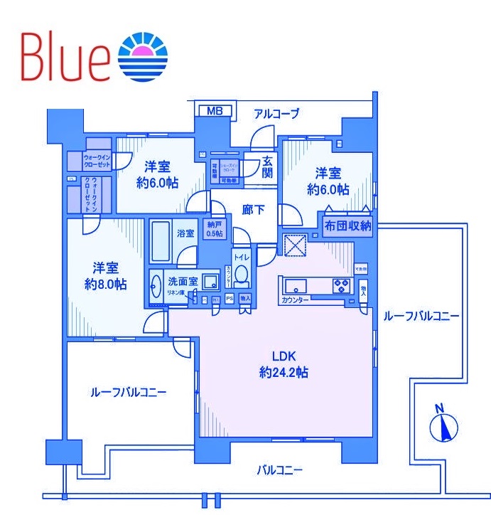 藤沢市藤が岡のマンションの間取り