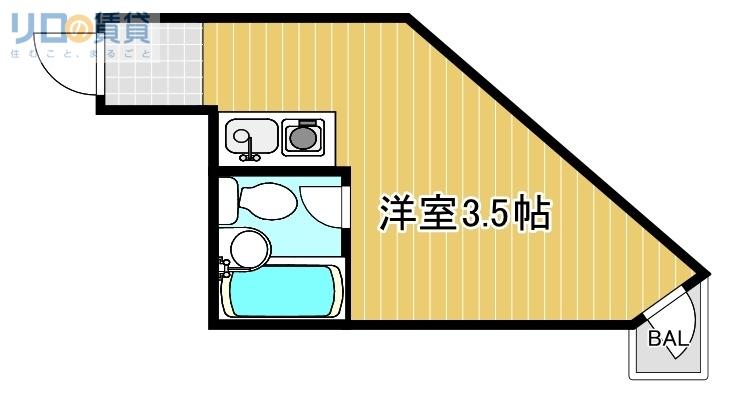 大阪市東淀川区菅原のマンションの間取り