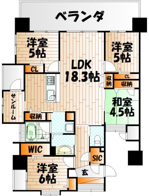 リヴィエール門司港ベイブリッジの間取り