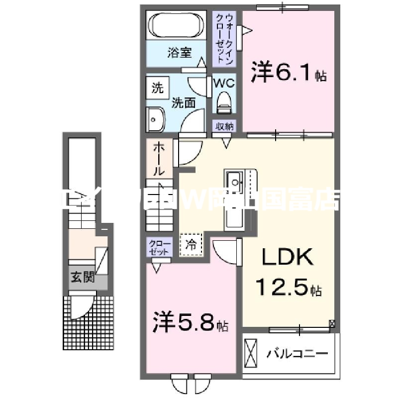 プティボヌールＡの間取り