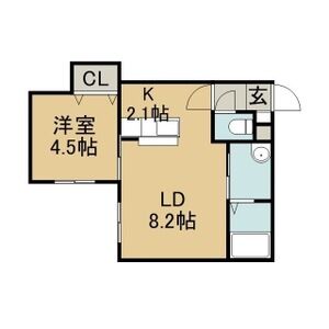 札幌市豊平区旭町のマンションの間取り