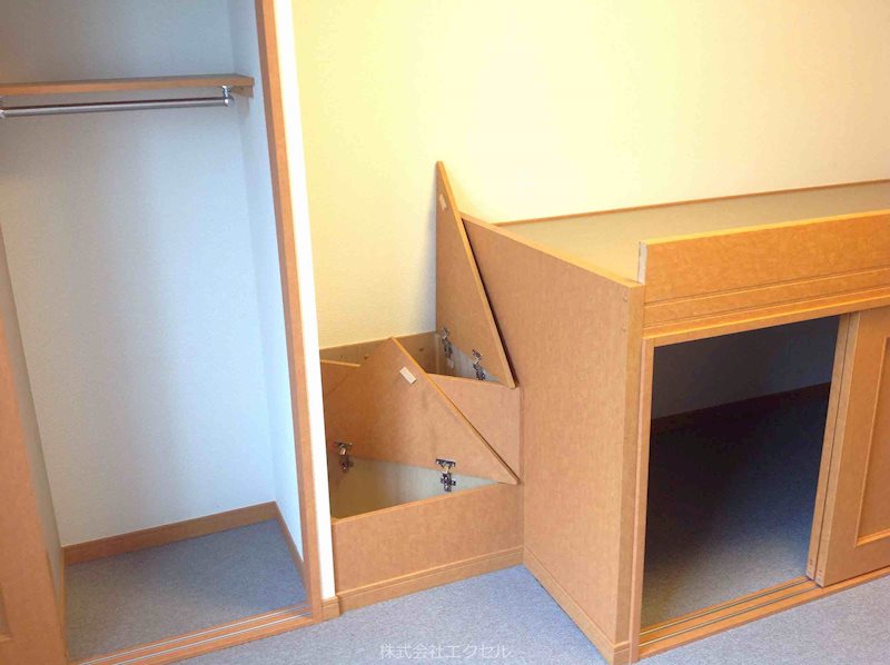 収納　収納完備でお部屋を広くお使いいただけます。