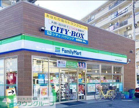 コンビニ　ファミリーマート野口西糀谷産業道路店（コンビニ）まで90m