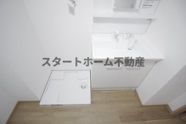 洗面設備　広い洗面スペース