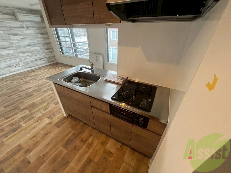 キッチン　清潔感がありお洒落なキッチンになっていました！