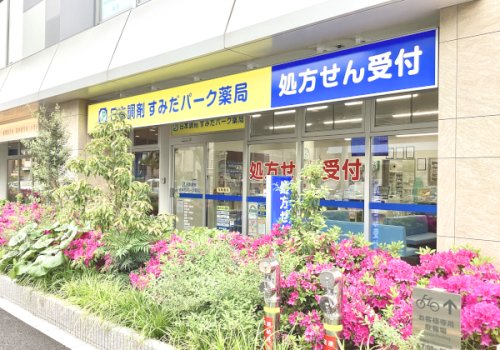 ドラックストア　日本調剤 すみだパーク薬局（ドラッグストア）まで382m