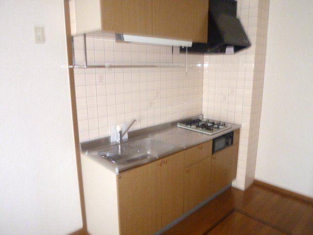 キッチン　２口ガスコンロのシステムキッチンです。
