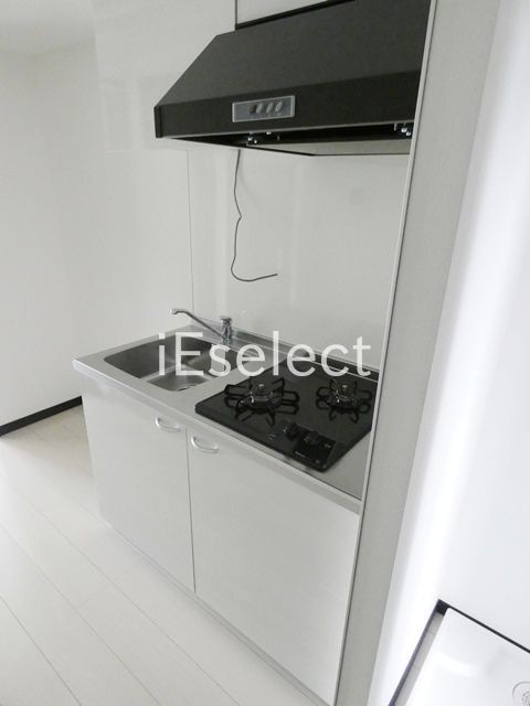 キッチン　2口コンロのシステムキッチン