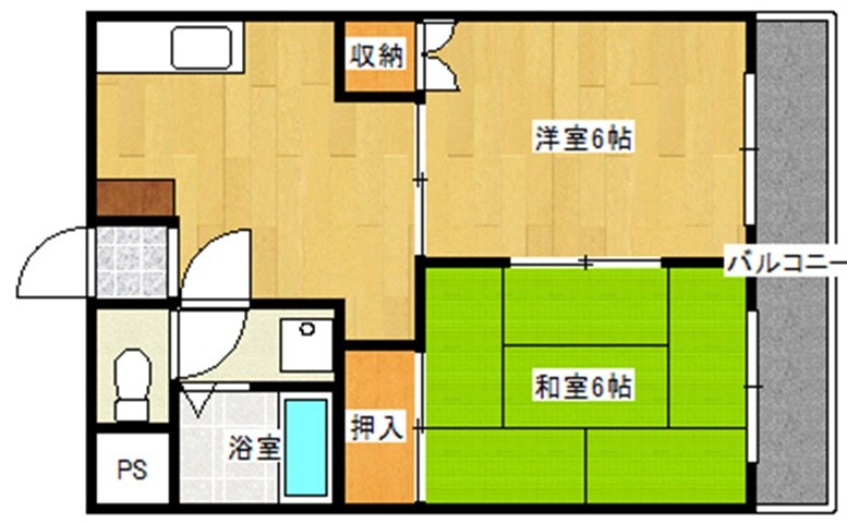 ＪＲ京浜東北線 蕨駅 徒歩37分 3階建 築32年の間取り写真