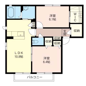 ハーベスト鵠沼II　（2F）の間取り