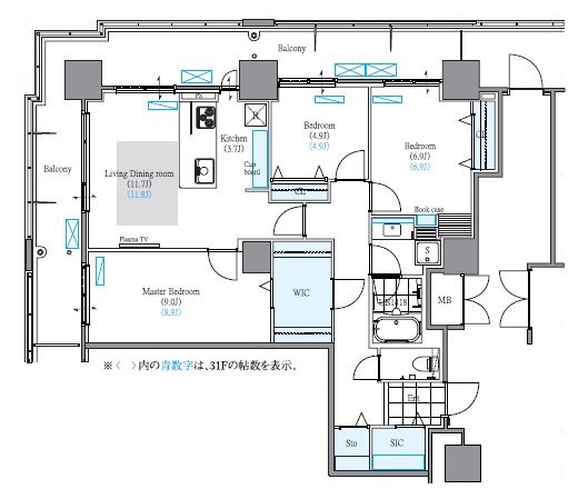 荒川区南千住のマンションの間取り