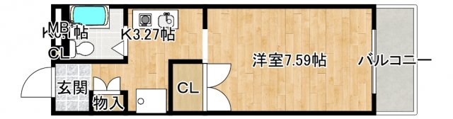 箕面市西宿のマンションの間取り