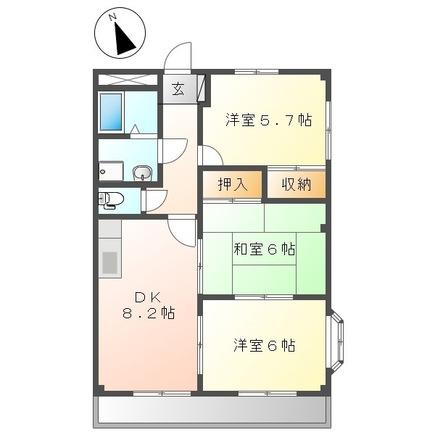 碧南市植出町のアパートの間取り