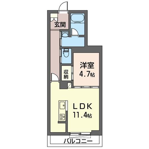 シャーメゾン　カーラ　ブランシェの間取り