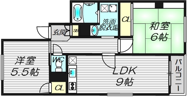 サンベール春日の間取り