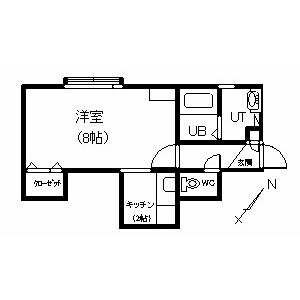 札幌市北区北二十四条西のアパートの間取り