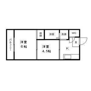 名古屋市中川区中島新町のマンションの間取り