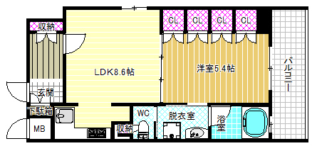 リーガル新福島の間取り