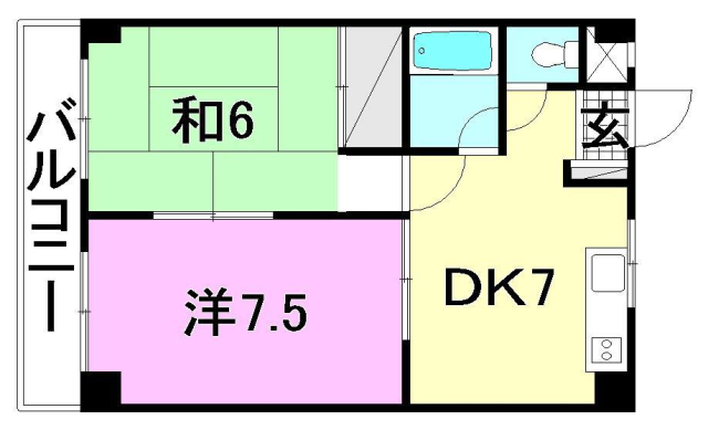 松山市須賀町のマンションの間取り