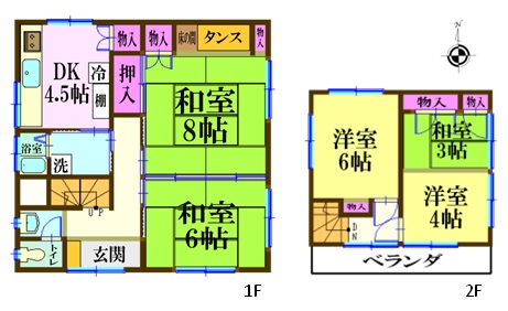 【仁戸名菅澤貸家の間取り】