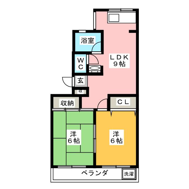 北中ハイツの間取り