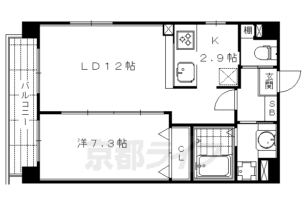 ベラジオ京都鴨川の間取り