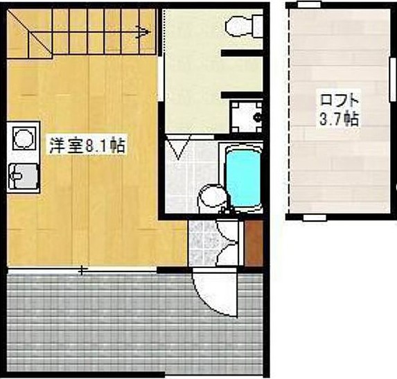 熊本市中央区黒髪5丁目の間取り