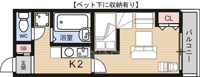 レオパレス21唐崎ヶ丘の間取り