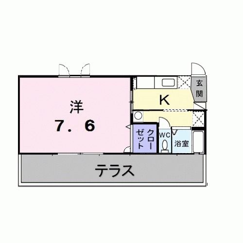 京都市西京区松尾鈴川町のアパートの間取り