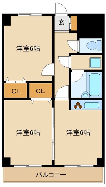 海老名市中央のマンションの間取り