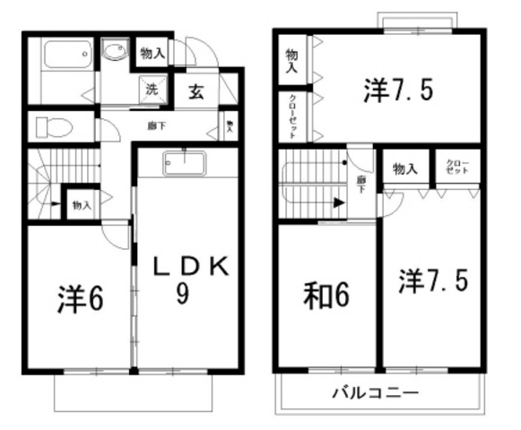 セゾンメルヴェーユ秋の間取り