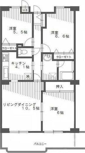 川越市南大塚のマンションの間取り