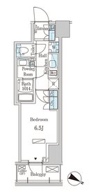 【港区赤坂のマンションの間取り】