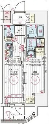 【豊中市本町のマンションの間取り】