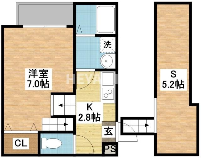 modern palazzo長大医学部前IIの間取り