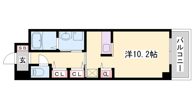 明石市魚住町住吉のマンションの間取り