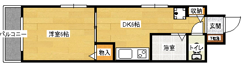 広島市南区西旭町のマンションの間取り